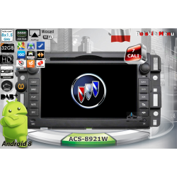 ACS 8921W Radio dedykowane Buick Enclave 2008-up, Lucerne 2006-2010 Android 8 CPU 8x1.5GHz Ram 2GHz Dysk 32GB Ekran HD MultiTouch OBD2 DVR DVBT BT Kam